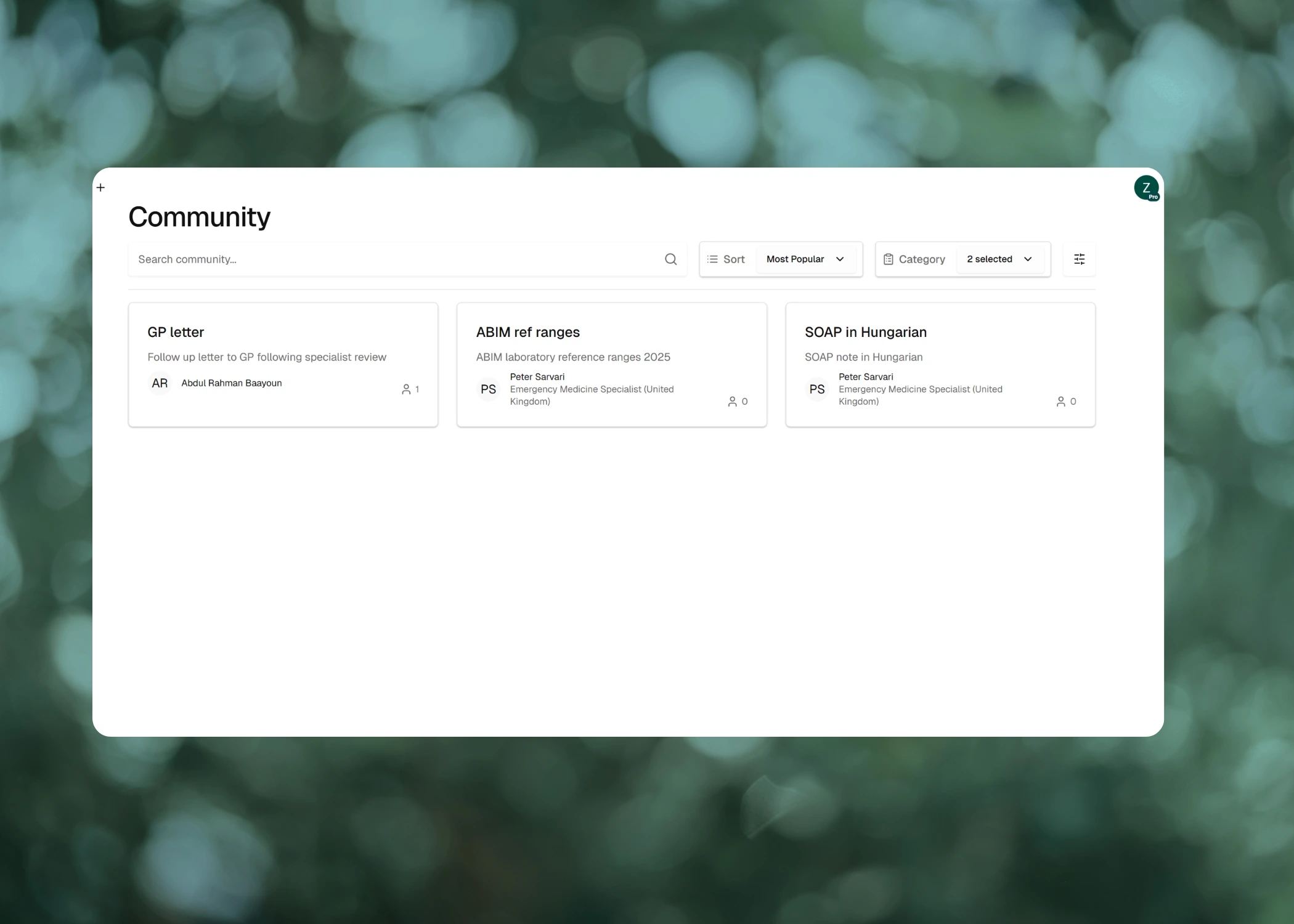 Share your agents, templates and reference documents with your colleagues or the community.